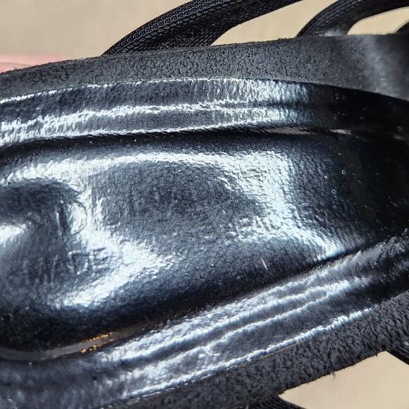 Donald J Pliner Black Strappy Wedge Heels Sandals - Picture 6 of 8
